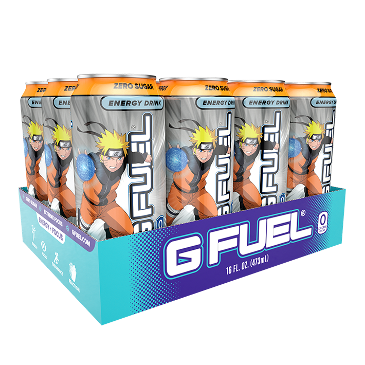 G FUEL| Naruto's Soda Ice Candy Cans RTD 12 Pack HALF-RTD-RAS12