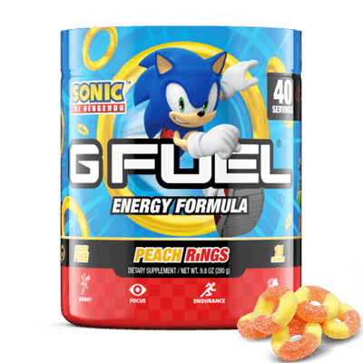G FUEL| Sonic Peach Rings Bundle (Tub + Cans 4 Pack) Bundle 