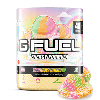 G FUEL| Rainbow Sherbet Bundle (Tub + Cans 4 Pack) Bundle (Cans) 