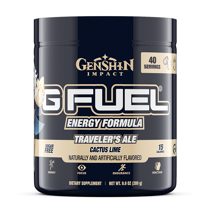G FUEL x Genshin Impact Traveler's Ale Energy Tub