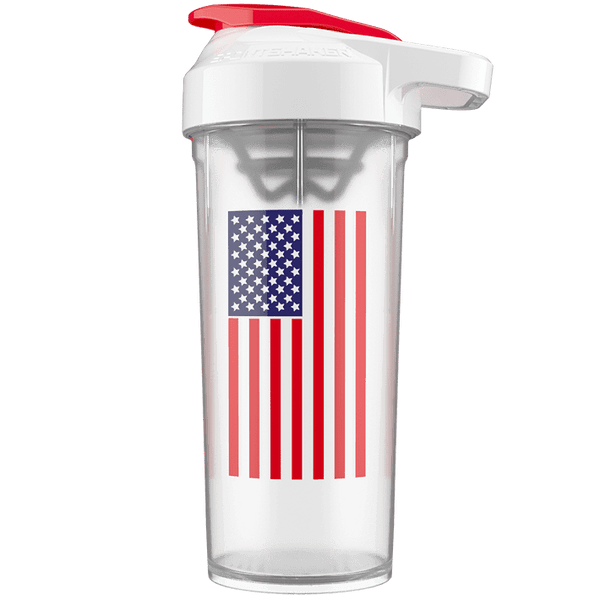 Bucked Up USA Flag Shaker Bottle