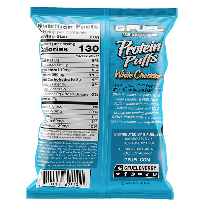 G FUEL| White Cheddar Protein Puffs 