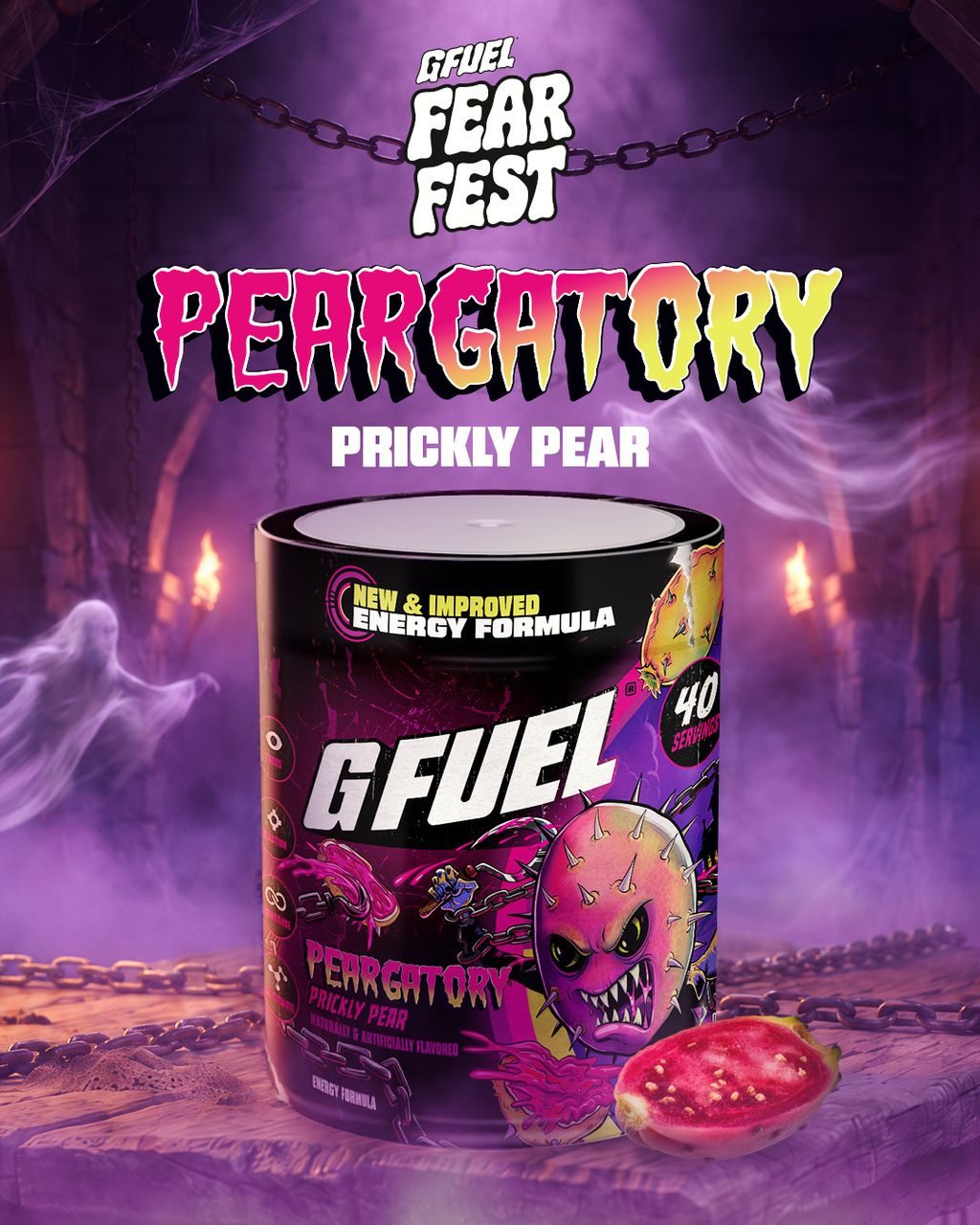 G FUEL Fear Fest: Peargatory, prickly pear